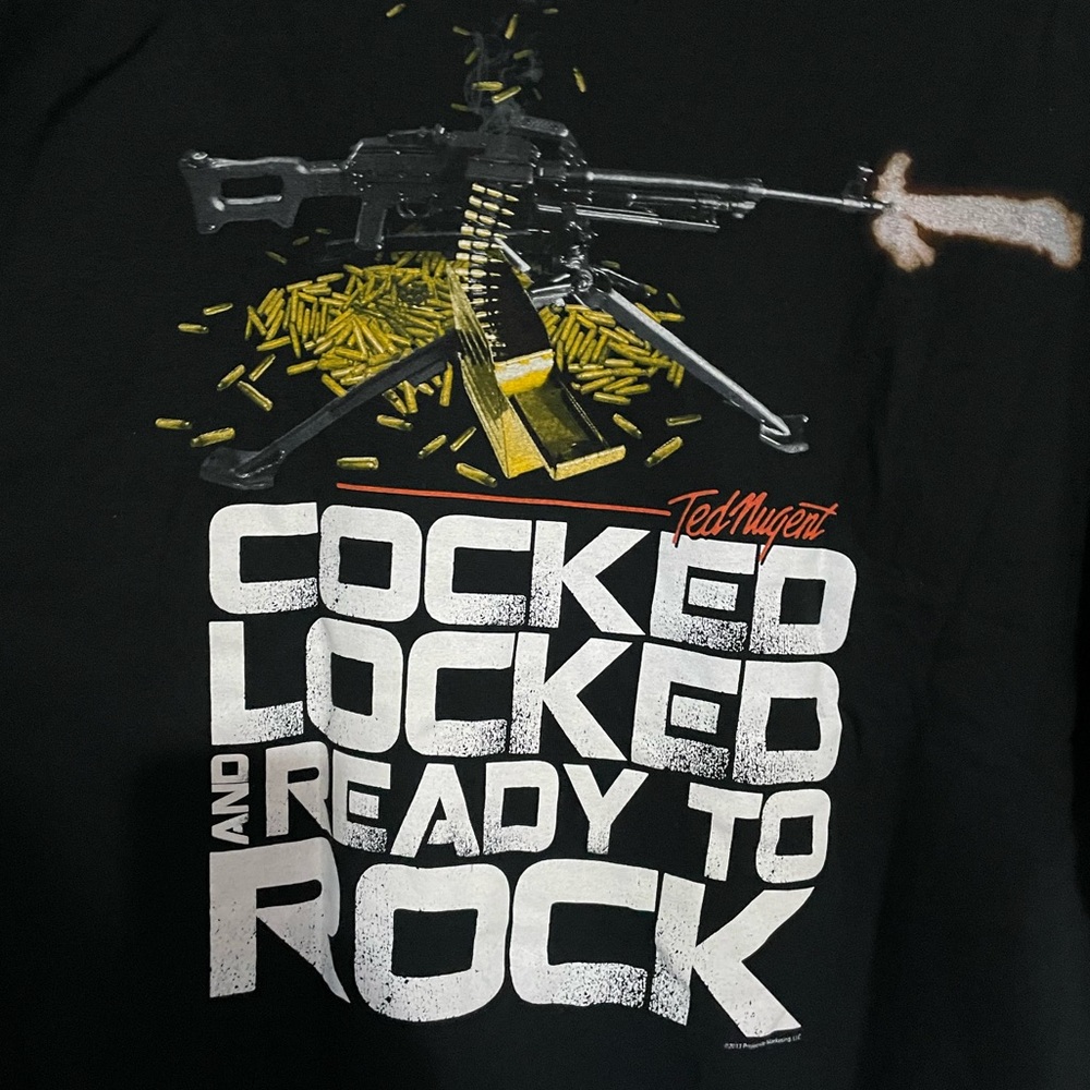 Ted Nugent Black Graphic T-Shirt -New